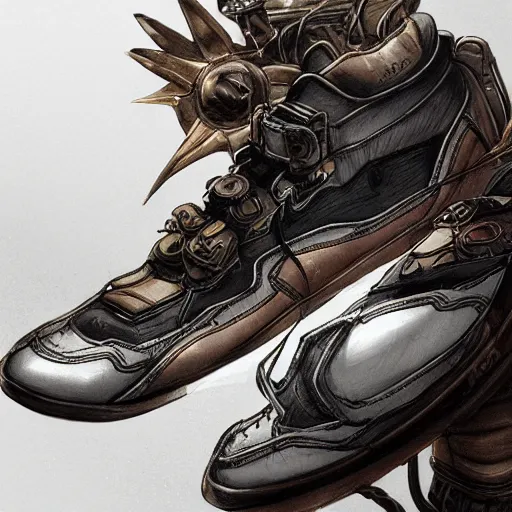 Image similar to sneaker concept art, steampunk, sharp focus, illustration, concept art by tooth wu