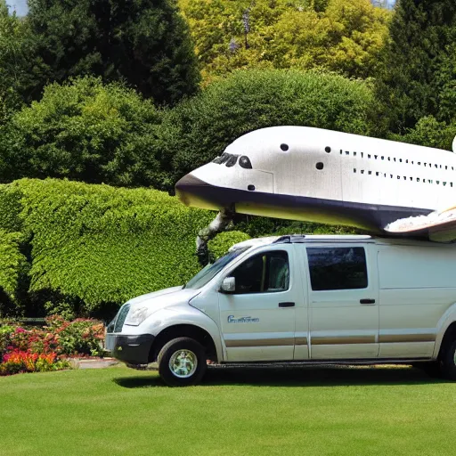 Image similar to shuttle in a garden