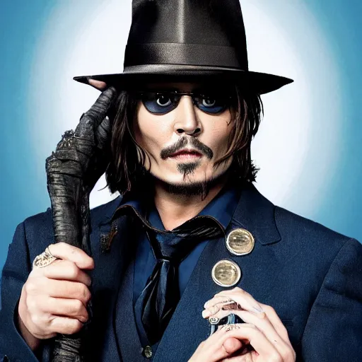 Image similar to Homelander from The Boys as Johnny Depp