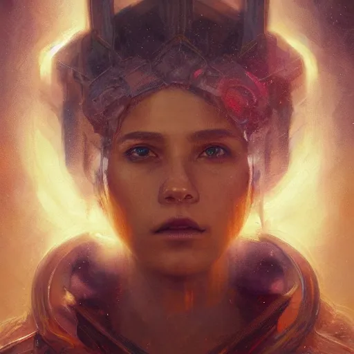 Prompt: Captivating Oracle of Delphi portrait, atmospheric lighting, painted, intricate, volumetric lighting, beautiful, rich deep colors masterpiece, golden hour, sharp focus, ultra detailed, by Leesha Hannigan, Ross Tran, Thierry Doizon, Kai Carpenter,Ignacio Fernández Ríos