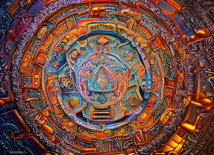 Image similar to hyperrealism, detailed textures, photorealistic 3 d render, a coloured beautiful tibetan kalachakra mandala, sanskrit writing, ultra realistic, ultra high pixel detail, cinematic, intricate, cinematic light, concept art, illustration, art station, unreal engine 8 k