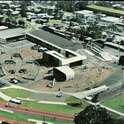 Prompt: a promo photo of the 1 9 8 0 s nambour theme park called the giant potato