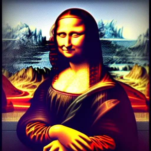 Prompt: The Mona Lisa rendered in SSAO shading only, untextured, Unreal Engine