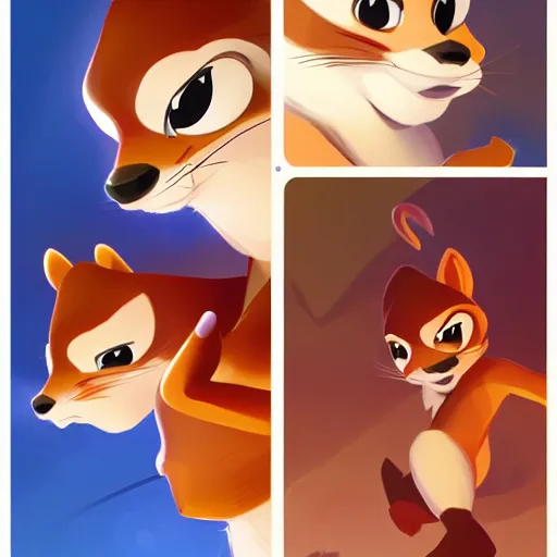 Image similar to face icon stylized minimalist chip'n dale : rescue rangers, loftis, cory behance hd by jesper ejsing, by rhads, makoto shinkai and lois van baarle, ilya kuvshinov, rossdraws global illumination