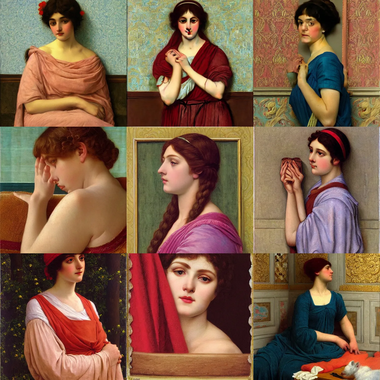 Prompt: painting by godward