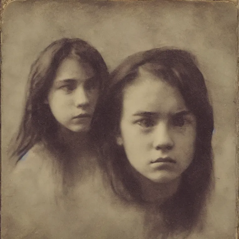 Prompt: tinted Antique tintype of Beautiful warmly lit close up expressionistic studio portrait of young teenage She-Hulk frowning severely, impasto oil painting heavy brushstrokes by Cy Twombly and Anselm Kiefer , trending on artstation dramatic lighting abstract Expressionism