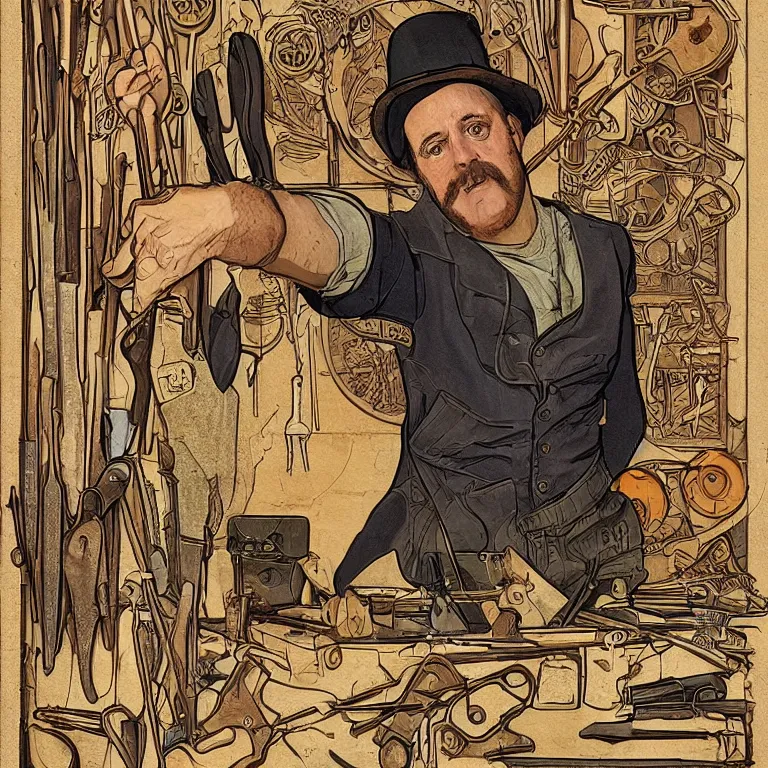 Image similar to a bad workman always blames his tools, highly detailed, 8 k resolution, visual art, art nouveau art