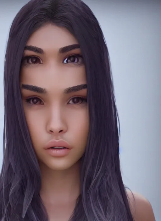 Image similar to Madison Beer as a video game character, digital art, unreal engine, unreal engine render, blender render, render, 4k, coherent