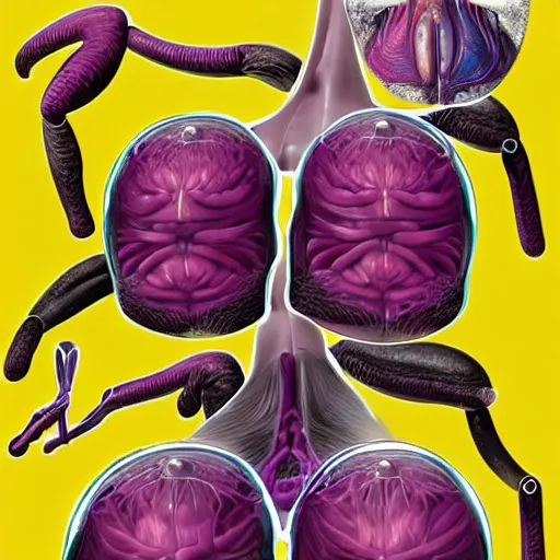 Image similar to A detailed biological anatomy of a minion, photorealistic, textbook, scientific