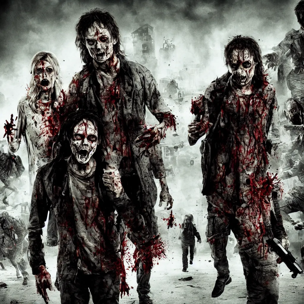 Prompt: zombie, 2 8 weeks later