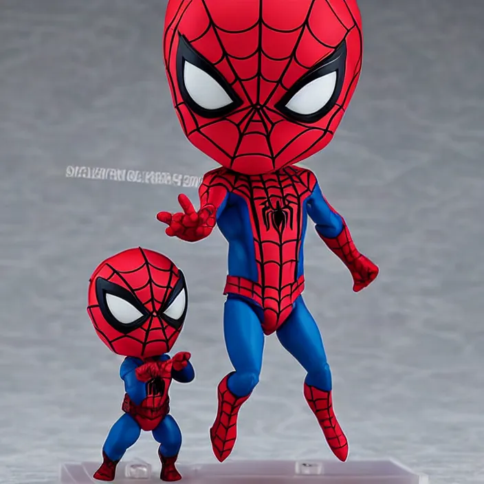 Image similar to spiderman, an anime nendoroid of spiderman, figurine, detailed product photo