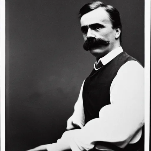 Image similar to 3 5 mm portrait of friedrich nietzsche, photo taken in 2 0 1 9