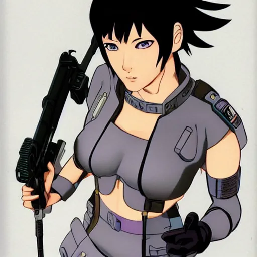 Image similar to motoko, ghost in the shell by shirow masamune