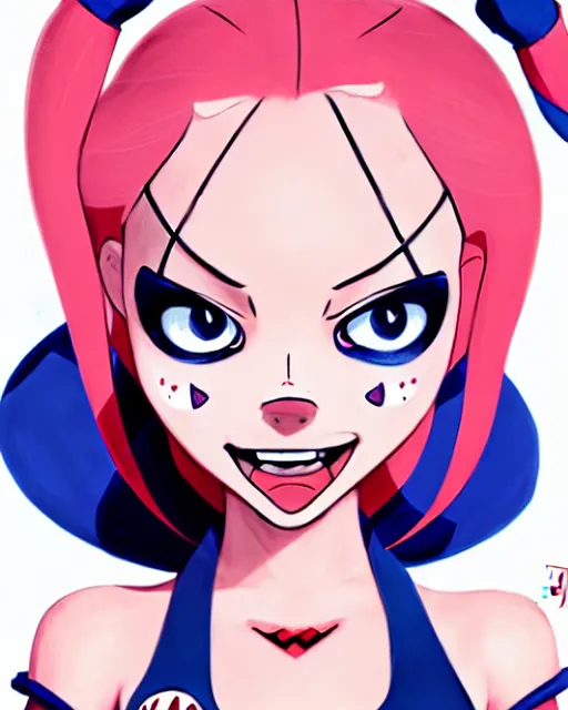 Prompt: little cartoon female character inspired by harley quinn and star butterfly from star vs force the evil, artwork by studios ghibli and rossdraws, anatomically correct, smooth, clean detailed, sharped focus, symmetrical, perfect composition, illustration, extremely coherent, detailed face