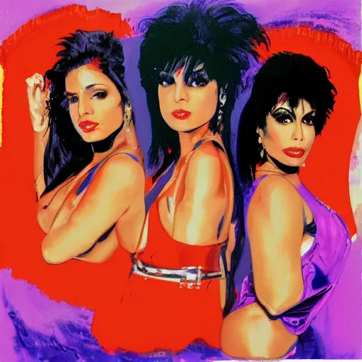 Prompt: an action painting of Vanity 6