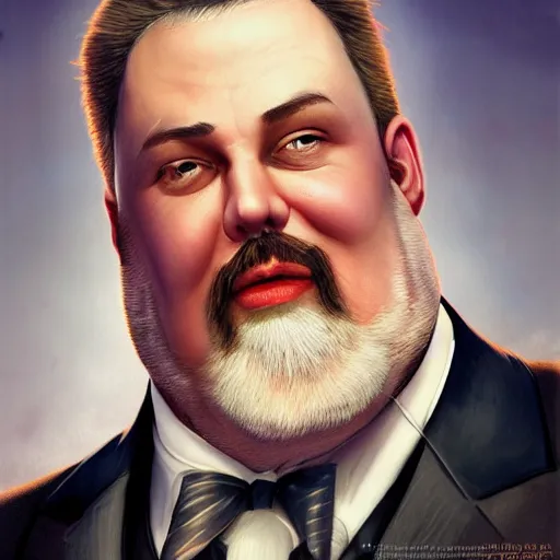 Prompt: centered detailed long shot character concept of a distinguished gentleman with a salt and pepper goatee, realistic character concept, vibrant colours, elegant pose, fantasy, illustration, a slightly overweight face and body, artstation, cinematic lighting, hyperdetailed, cgsociety, 8k Resolution, high resolution, Charlie Bowater, Tom Bagshaw, Tom Richmond, insanely detailed and intricate, beautiful, elegant, golden ratio, royal swan insignia in background