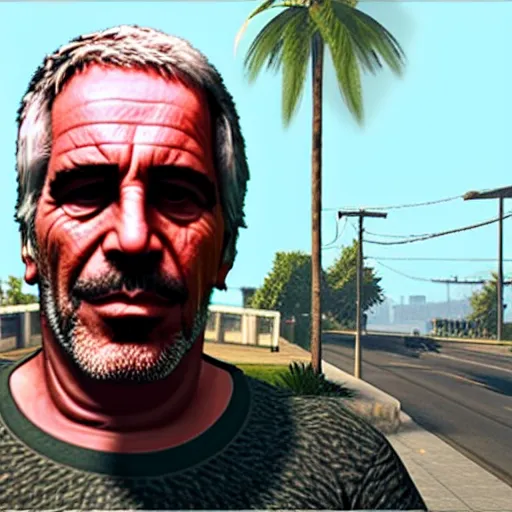 Prompt: jeffrey epstein in gta v