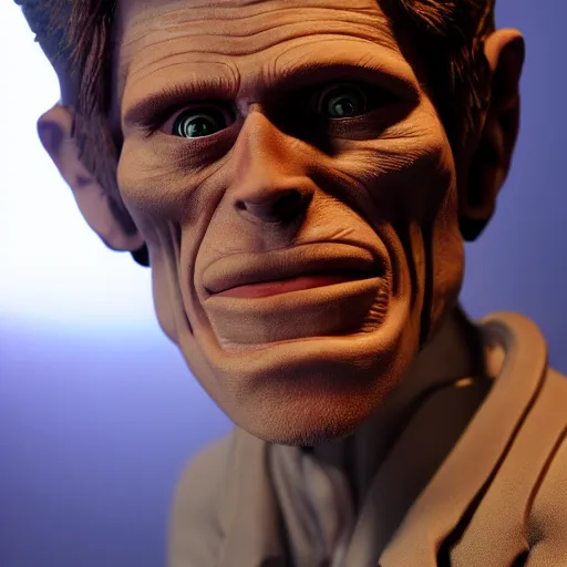 Image similar to animatronic Willem Dafoe, photo, detailed, 4k