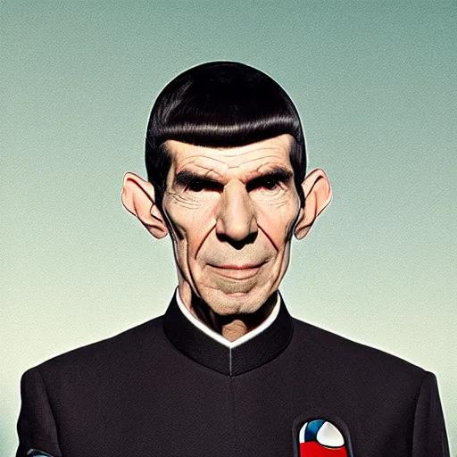 Prompt: a beautiful portrait of mister spock wearing a star wars uniform, 8 k