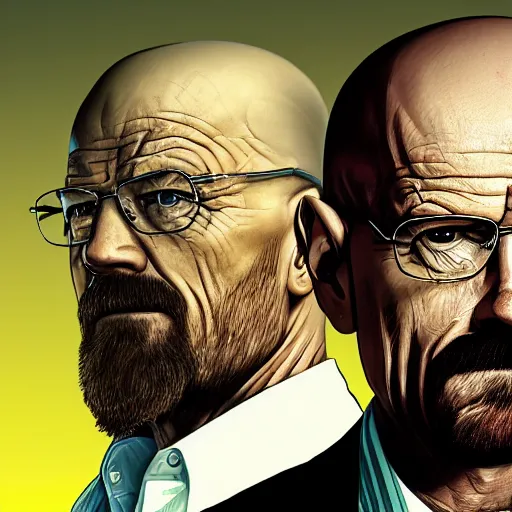 Image similar to Walter White in a GTA background 4k detail