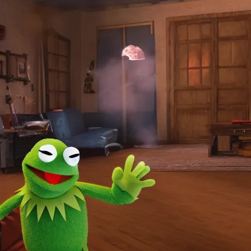 Prompt: muppets squid games, photorealistic, 8 k, television screenshot,