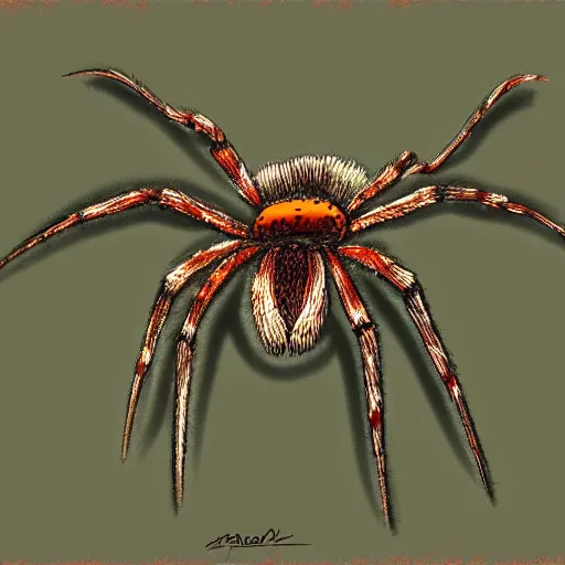 Image similar to a really attractive spider, digital art