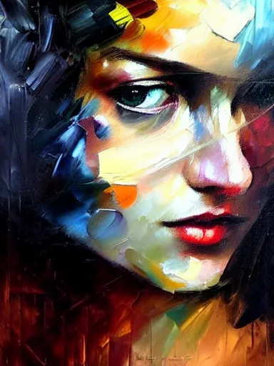 Image similar to neo - baroque portrait of a woman painted by henry asencio, leonid afremov, casey baugh, sandra chevrier, peter coulson