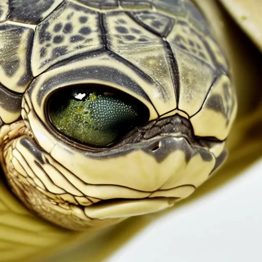 Image similar to A turtle with a camera on its shell, realistic, ultra high detail, 8k, close up.