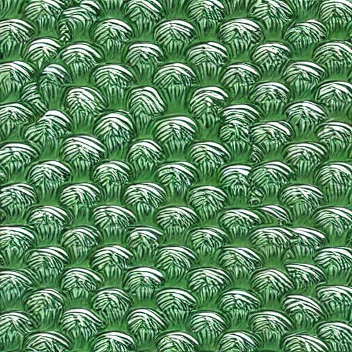 Prompt: green fern, textile print, tileable, abstract, off white background