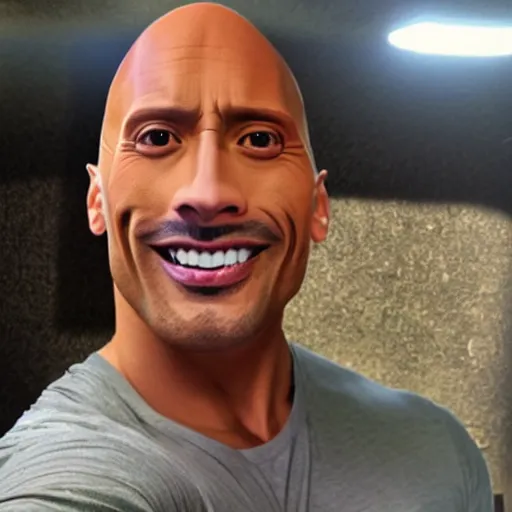 Prompt: anthony padilla as dwayne the rock johnson