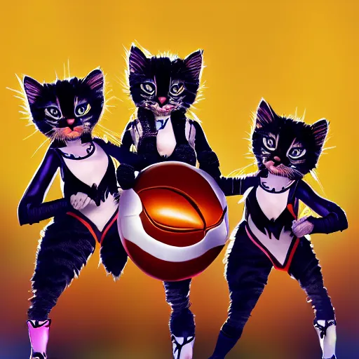 Image similar to kittens performing the half time show at the super bowl, trending on artstation