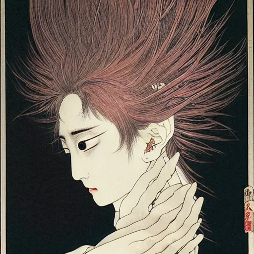 Prompt: prompt : portrait of magical muse soft light painted by takato yamamoto, inspired by ninja anime, smooth face feature, intricate oil painting, high detail, sharp high detail, manga and anime