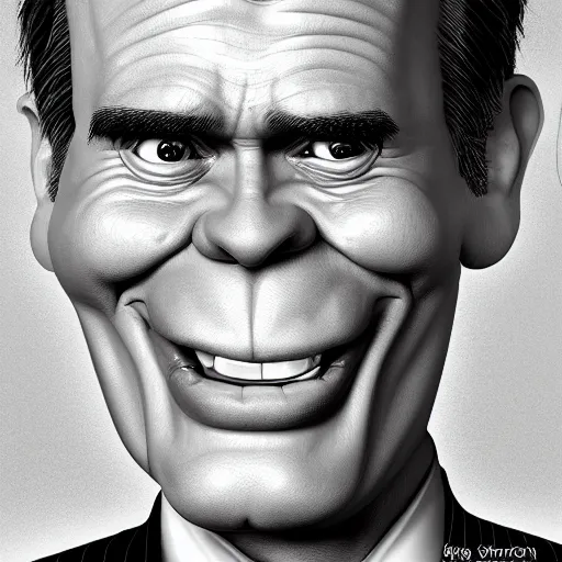 Image similar to caricature of jim carrey, hd, detailed, 4 k, award winning