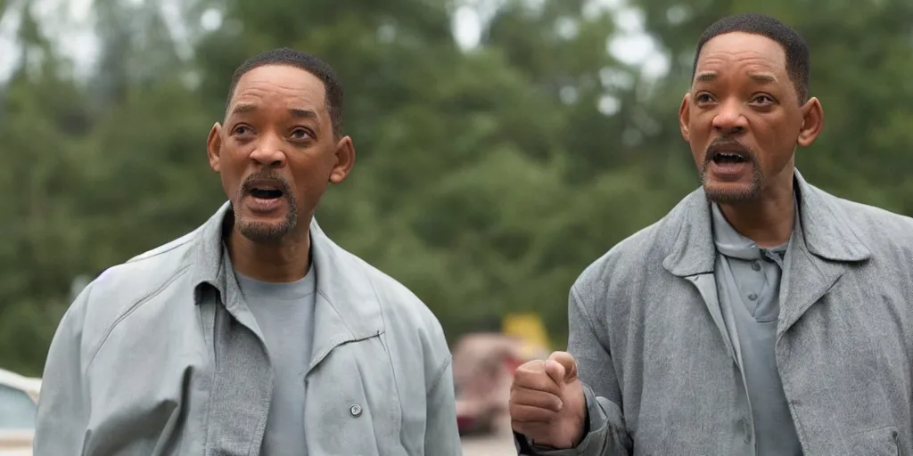 Prompt: Will Smith as Morgan Freeman in 'The FreeMan' (2023), movie still frame