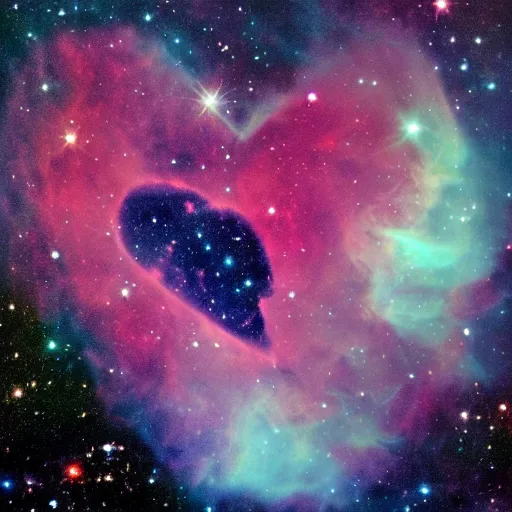 Prompt: heart shaped nebula