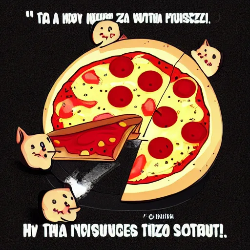 Image similar to oh my god, the pizza is insulting my cats, someone call the ghostbusters, digital art