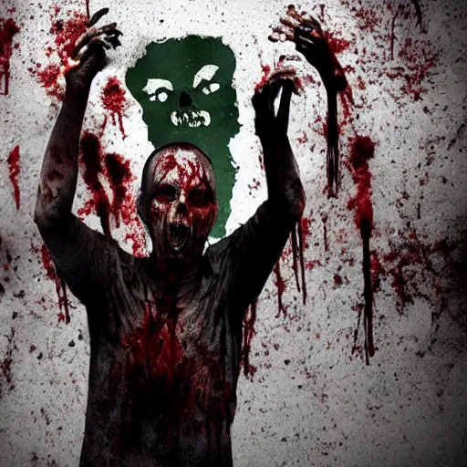 Image similar to halal zombie from left 4 dead Dark of komsomolsk realistic