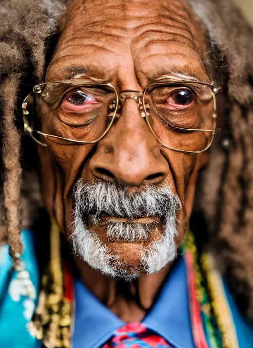 Prompt: DSLR photo portrait still of 85 year old age 85 Snoop Dogg at age 85!!!, 85mm f1.8