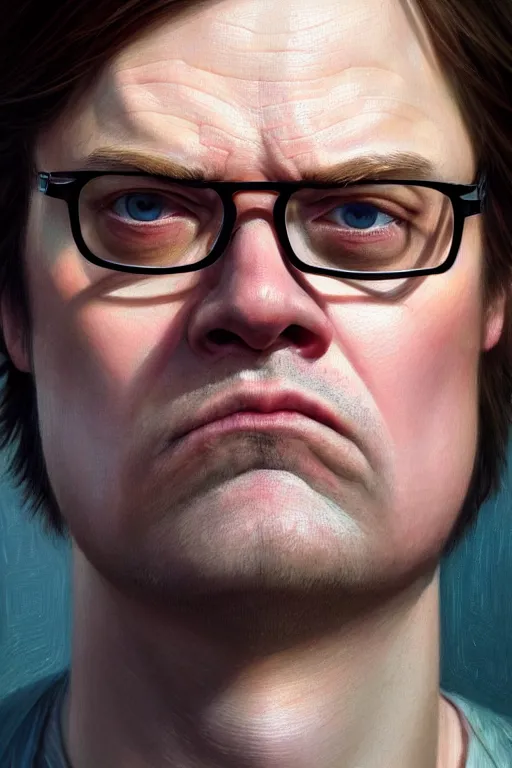 Ultra Detailed Close Up Face Portrait Of Dwight Stable Diffusion