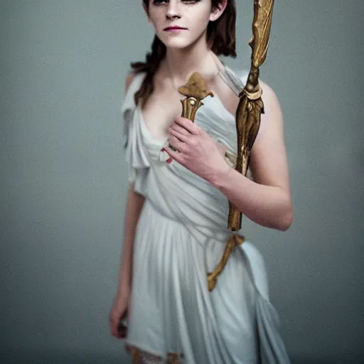 Image similar to Emma Watson as Athena, (EOS 5DS R, ISO100, f/8, 1/125, 84mm, modelsociety, symmetric balance)