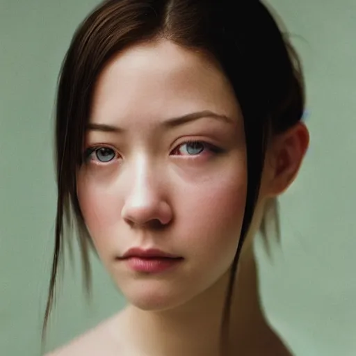 Image similar to a masterpiece portrait photo of a beautiful young woman who looks like a chinese mary elizabeth winstead, symmetrical face