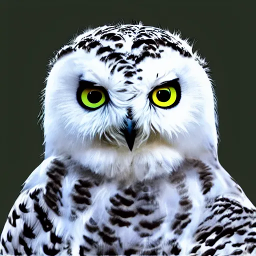 portrait of a cute fluffy baby snowy owl with long | Stable Diffusion ...