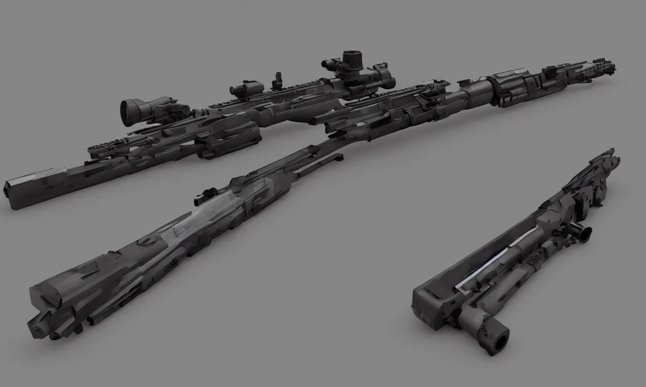 Image similar to a futuristic rifle