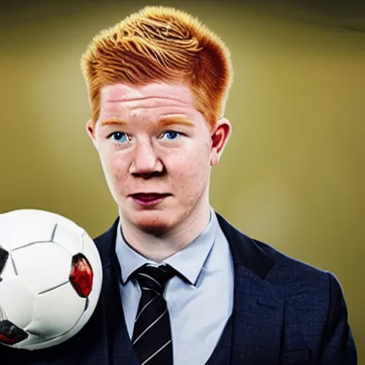 Prompt: promotional photo of kevin de bruyne in the new mister bean movie,