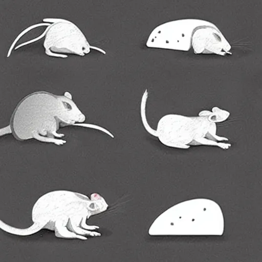 Image similar to an iconset of mice eating cheese