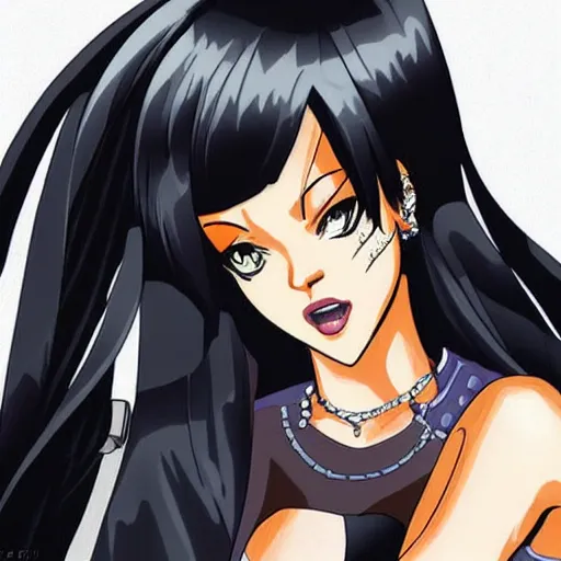 Rihanna as a anime character, Stable Diffusion