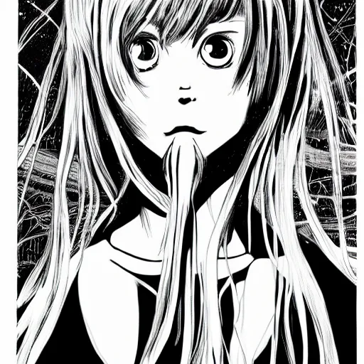 Image similar to asuka langley by Dan Hillier, Junji Ito, hd 8k