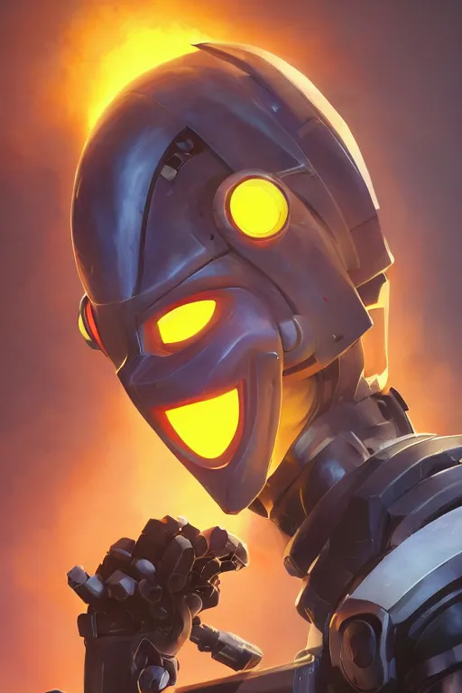 Image similar to epic mask helmet robot ninja portrait stylized as fornite style game design fanart by concept artist gervasio canda, behance hd by jesper ejsing, by rhads, makoto shinkai and lois van baarle, ilya kuvshinov, rossdraws global illumination radiating a glowing aura global illumination ray tracing hdr render in unreal engine 5