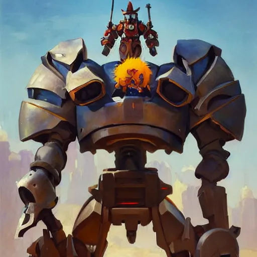 Image similar to greg manchess portrait painting of armored howl from howl's moving castle as overwatch character, medium shot, asymmetrical, profile picture, organic painting, sunny day, matte painting, bold shapes, hard edges, street art, trending on artstation, by huang guangjian, gil elvgren, ruan jia, randy vargas, greg rutkowski