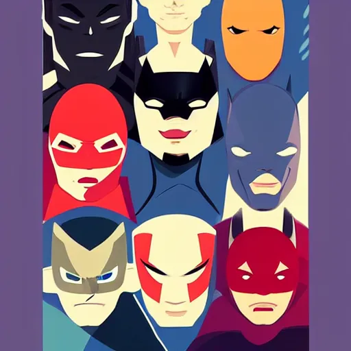 Image similar to face icon stylized minimalist justice league, loftis, cory behance hd by jesper ejsing, by rhads, makoto shinkai and lois van baarle, ilya kuvshinov, rossdraws global illumination